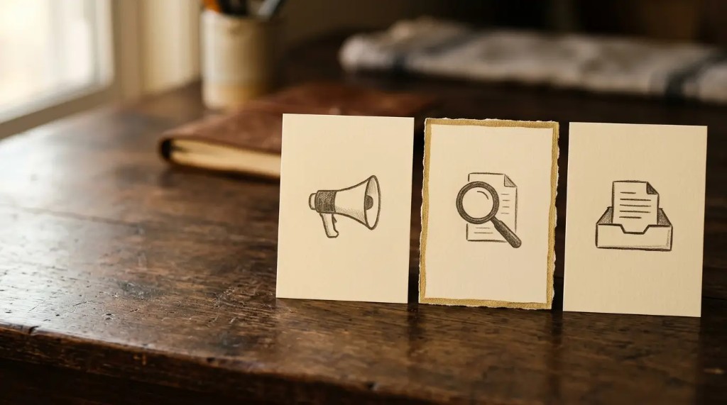 Three jobs of content: awareness, consideration, lead capture.
